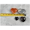 Image 3 : Collection of Carved Stone Hearts