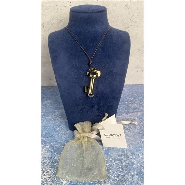 Swarovski Golden Shadow Crystal Key Necklace