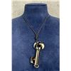 Image 2 : Swarovski Golden Shadow Crystal Key Necklace