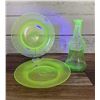 Image 1 : Collection of Vaseline Uranium Glass