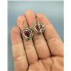 Image 2 : Sterling Silver Intaglio Heart Earrings
