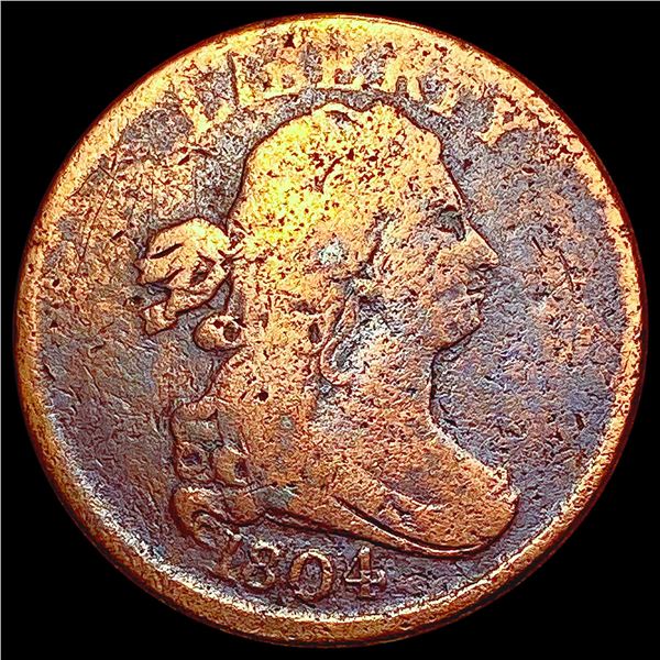 1804 Draped Bust Half Cent NICELY CIRCULATED