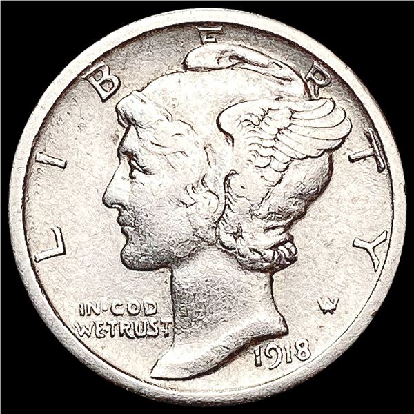 1918-S Mercury Dime CLOSELY UNCIRCULATED