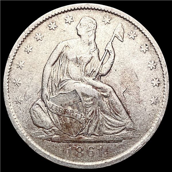 1861-O Seated Liberty Half Dollar LIGHTLY CIRCULATED