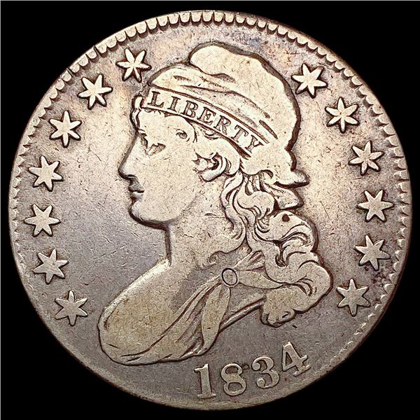 1834 Capped Bust Half Dollar LIGHTLY CIRCULATED