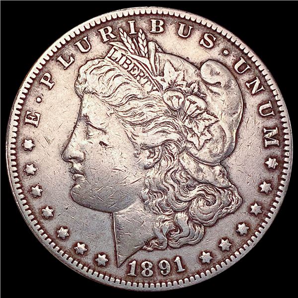 1891-CC Morgan Silver Dollar NEARLY UNCIRCULATED