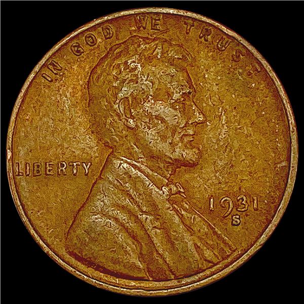 1931-S Wheat Cent CLOSELY UNCIRCULATED