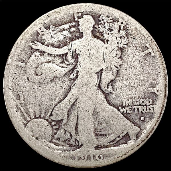 1916-D Walking Liberty Half Dollar NICELY CIRCULATED