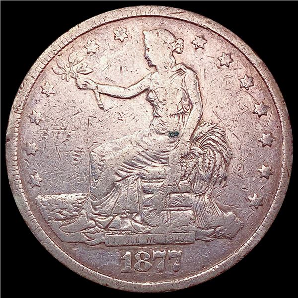1877 Silver Trade Dollar LIGHTLY CIRCULATED