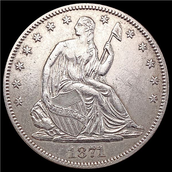 1871 Seated Liberty Half Dollar UNCIRCULATED