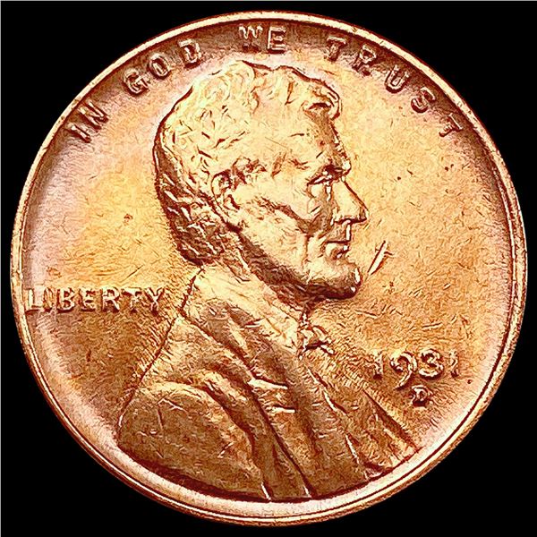 1931-D RED Wheat Cent CHOICE BU
