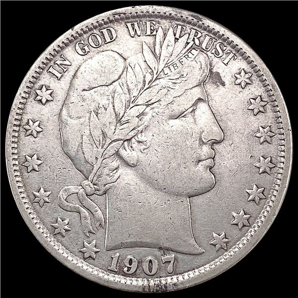 1907-S Barber Half Dollar CLOSELY UNCIRCULATED