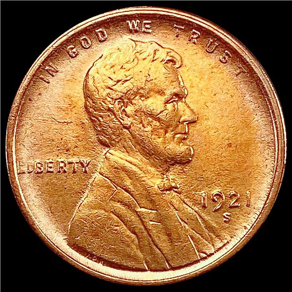 1921-S Wheat Cent CHOICE BU