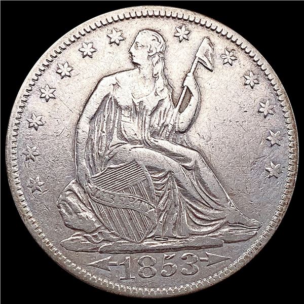 1853 Seated Liberty Half Dollar NEARLY UNCIRCULATED