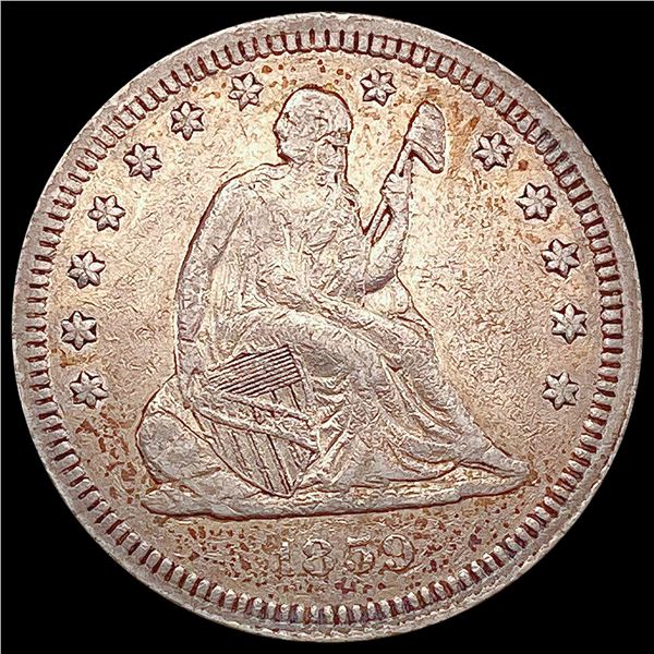 1859 Seated Liberty Quarter LIGHTLY CIRCULATED