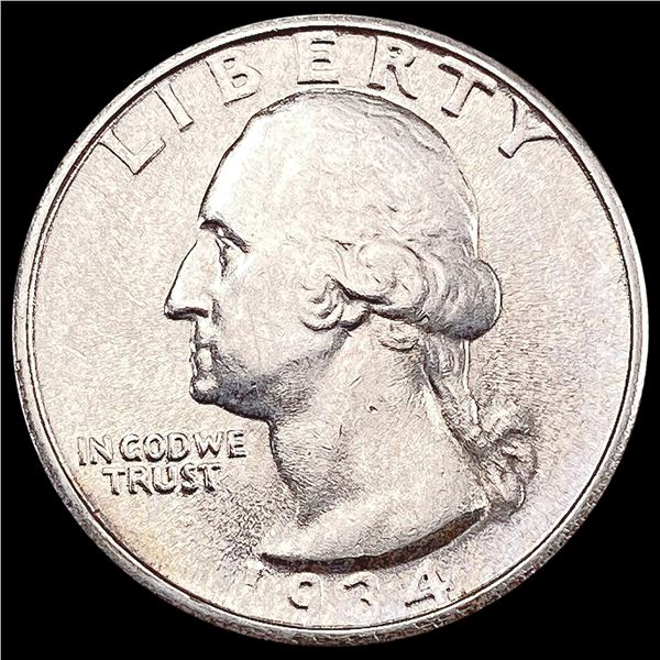 1934 Washington Silver Quarter GEM BU