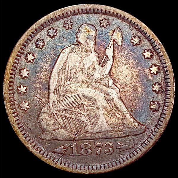 1873 Seated Liberty Quarter NICELY CIRCULATED