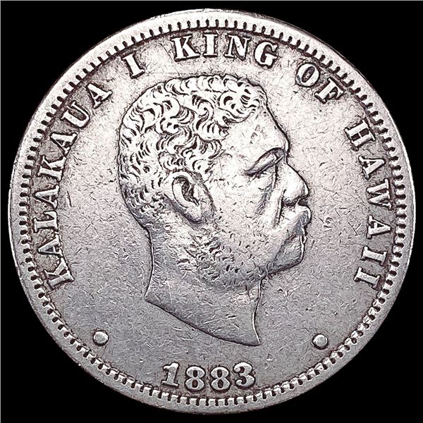 1883 Kingdom of Hawaii Quarter NEARLY UNCIRCULATED