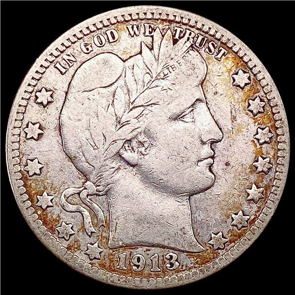 1913-D Barber Quarter LIGHTLY CIRCULATED