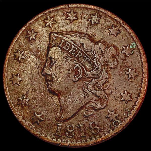 1818 Coronet Head Large Cent LIGHTLY CIRCULATED