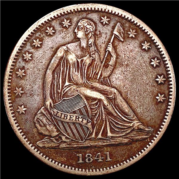 1841 Seated Liberty Half Dollar NEARLY UNCIRCULATED