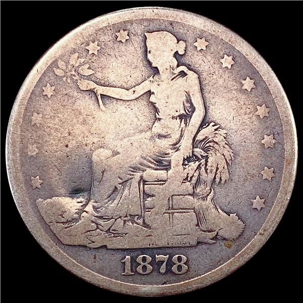 1878-S Trade Dollar Locket NICELY CIRCULATED