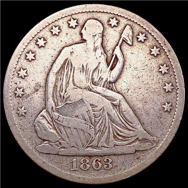 1863-S Seated Liberty Half Dollar NICELY CIRCULATED