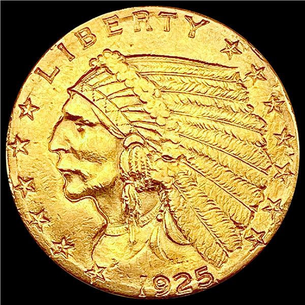 1925 $2.50 Gold Quarter Eagle NEARLY UNCIRCULATED