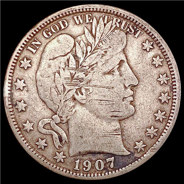 1907-D Barber Half Dollar LIGHTLY CIRCULATED