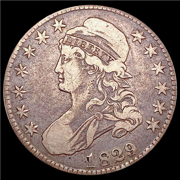 1829/ 7 Capped Bust Half Dollar LIGHTLY CIRCULATED