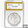 Image 1 : 1891-CC Morgan Silver Dollar PGA MS64