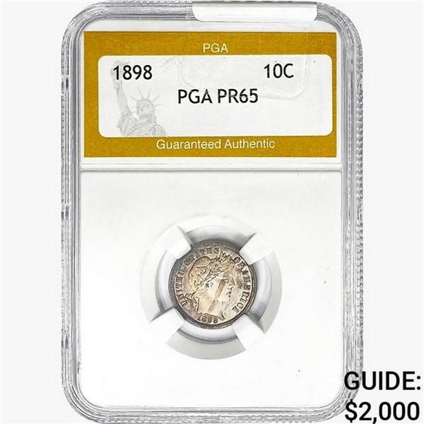 1898 Barber Dime PGA PR65
