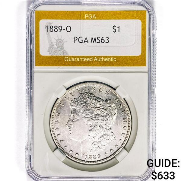 1889-O Morgan Silver Dollar PGA MS63