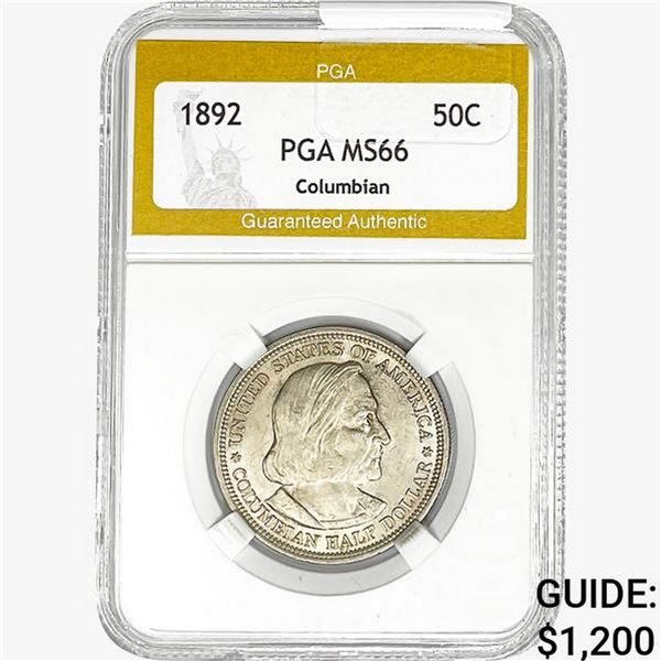 1892 Columbian Expo Half Dollar PGA MS66