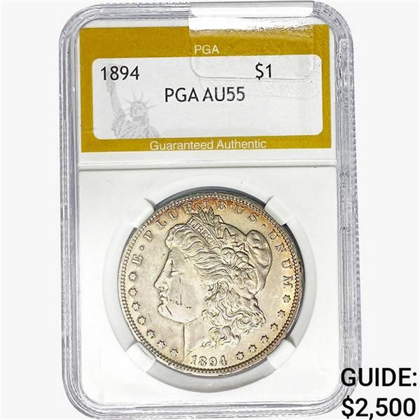 1894 Morgan Silver Dollar PGA AU55