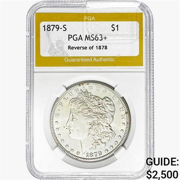 1879-S REV78 Morgan Silver Dollar PGA MS63+