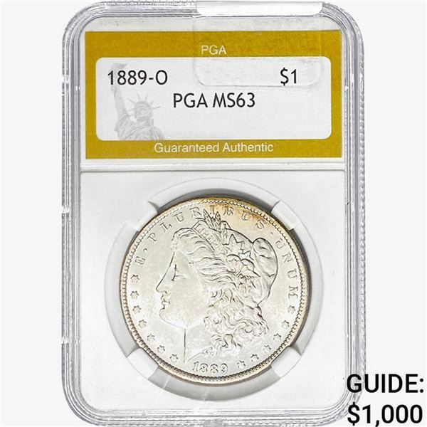 1889-O Morgan Silver Dollar PGA MS63