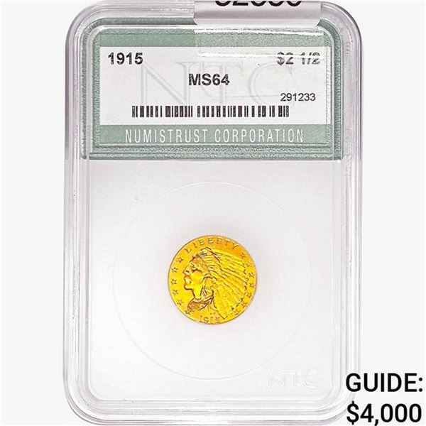 1915 $2.50 Gold Quarter Eagle NTC MS64