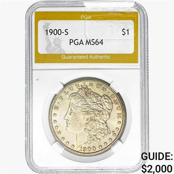 1900-S Morgan Silver Dollar PGA MS64