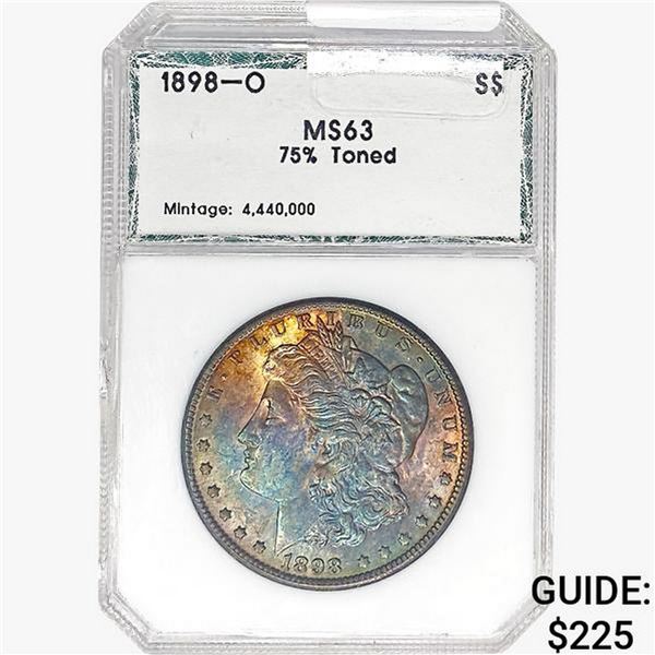 1898-O Morgan Silver Dollar PCI MS73 75% Toned