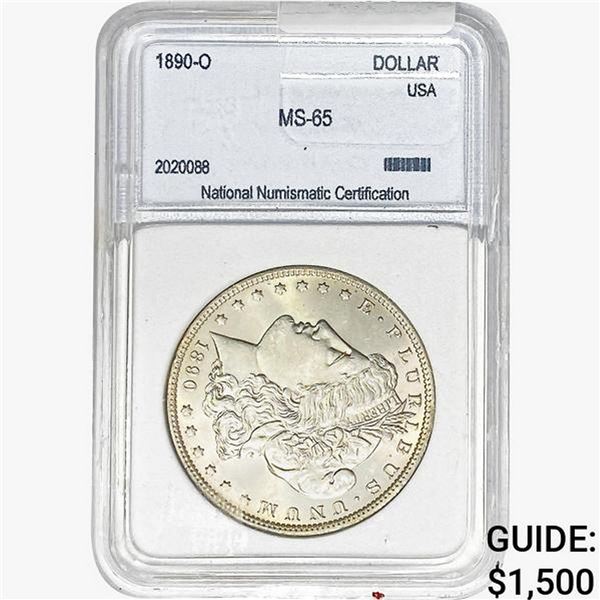 1890-O Morgan Silver Dollar NNC MS65
