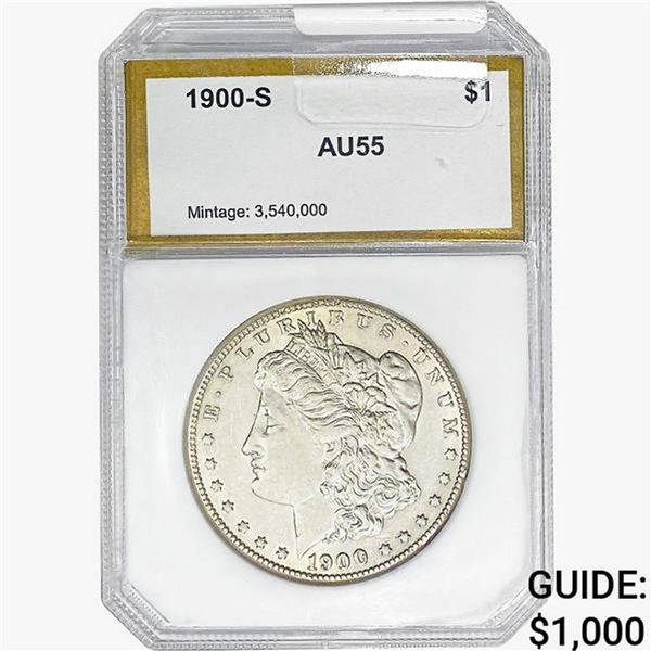 1900-S Morgan Silver Dollar PCI AU55
