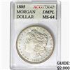 Image 1 : 1885 Morgan Silver Dollar ACG MS64 DMPL