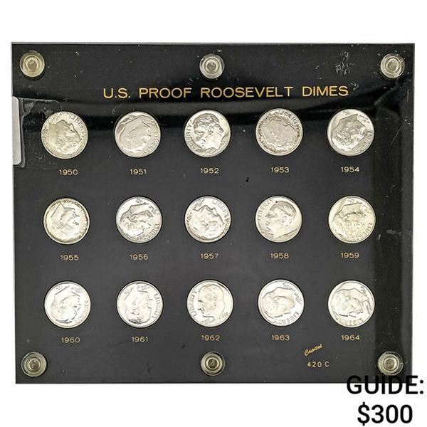 [15]1950-1964 U.S. Proof Roosevelt Dimes