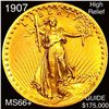 Image 1 : 1907 High Relief $20 Gold Double Eagle GEM BU +