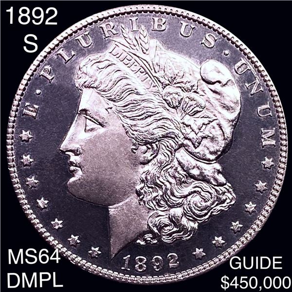 1892-S Morgan Silver Dollar CHOICE BU DMPL