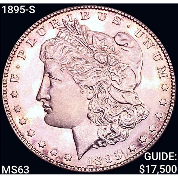 1895-S Morgan Silver Dollar CHOICE BU