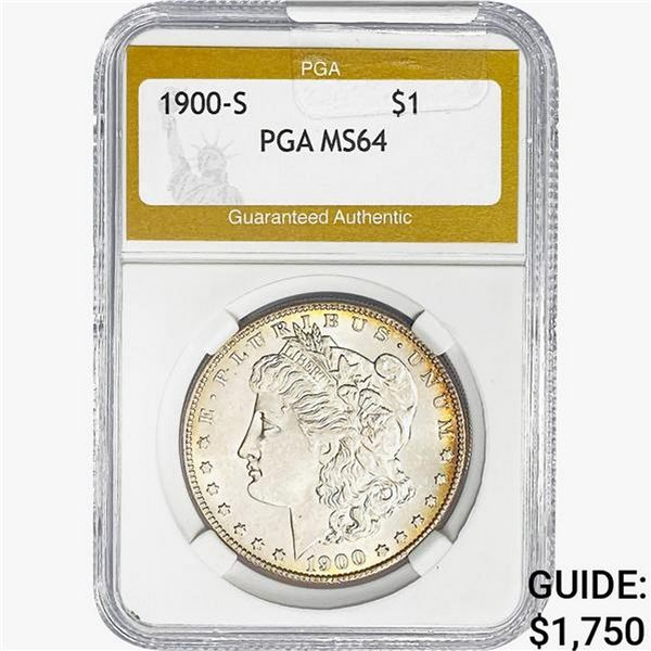 1900-S Morgan Silver Dollar PGA MS64