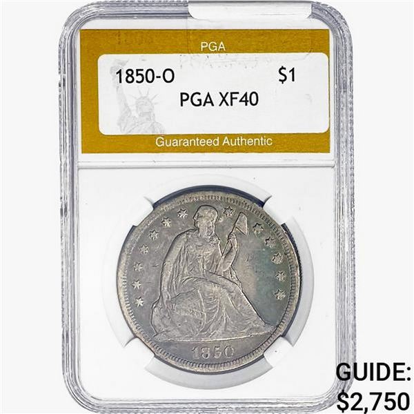 1850-O Seated Liberty Dollar PGA XF40