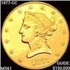 Image 1 : 1877-CC $10 Gold Eagle UNCIRCULATED